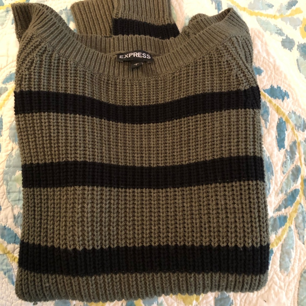 Express striped long sleeve sweater